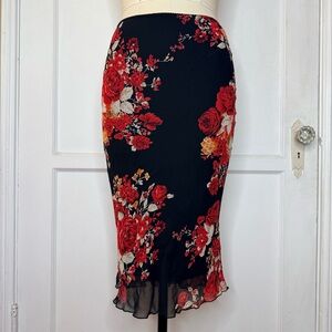 Forever 21 rose midi skirt
